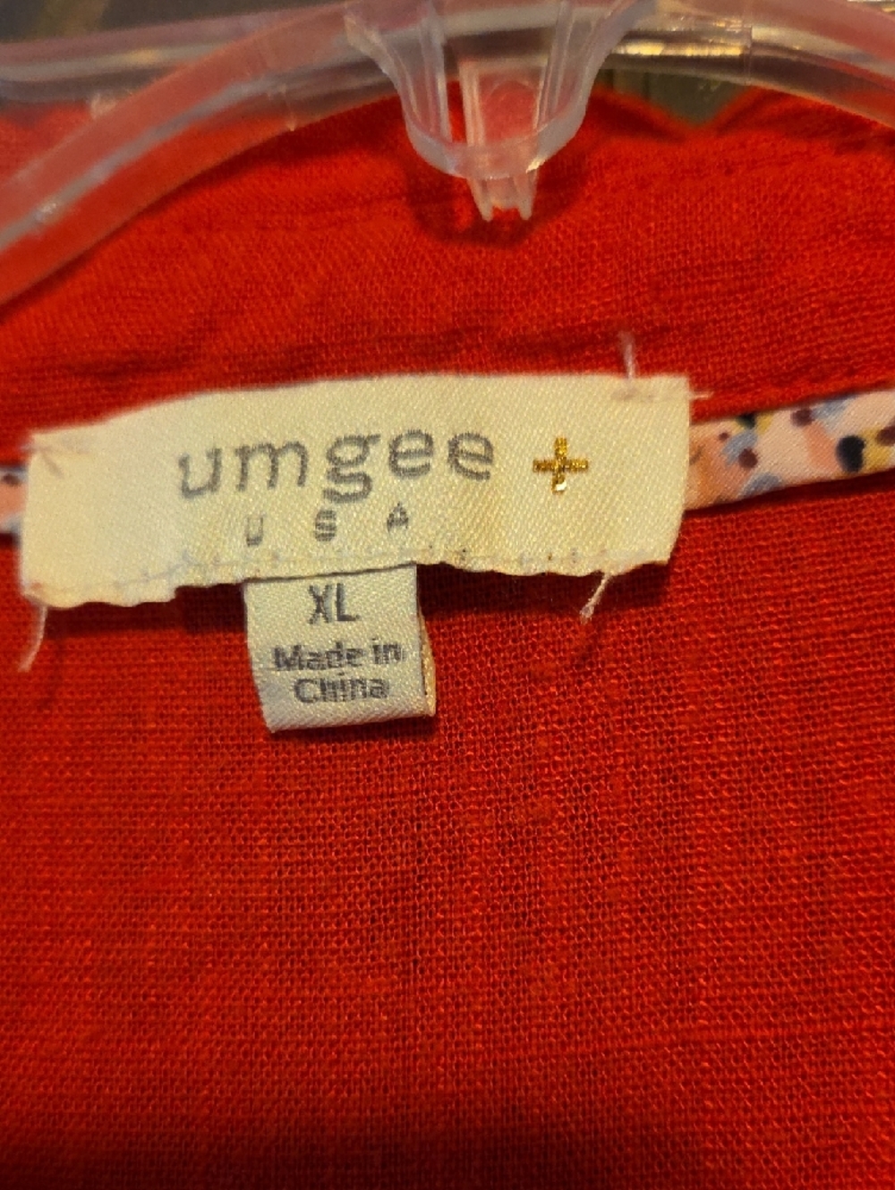 Umgee Bright Red Button-Front Collared Shirt - Picture 2 of 2